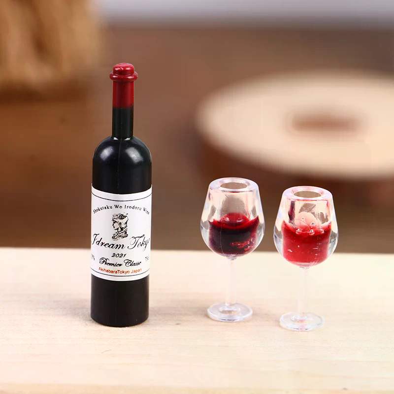 Wine Y Beer - 5 قطع نماذج مصغرة لزجاجات النبيذ