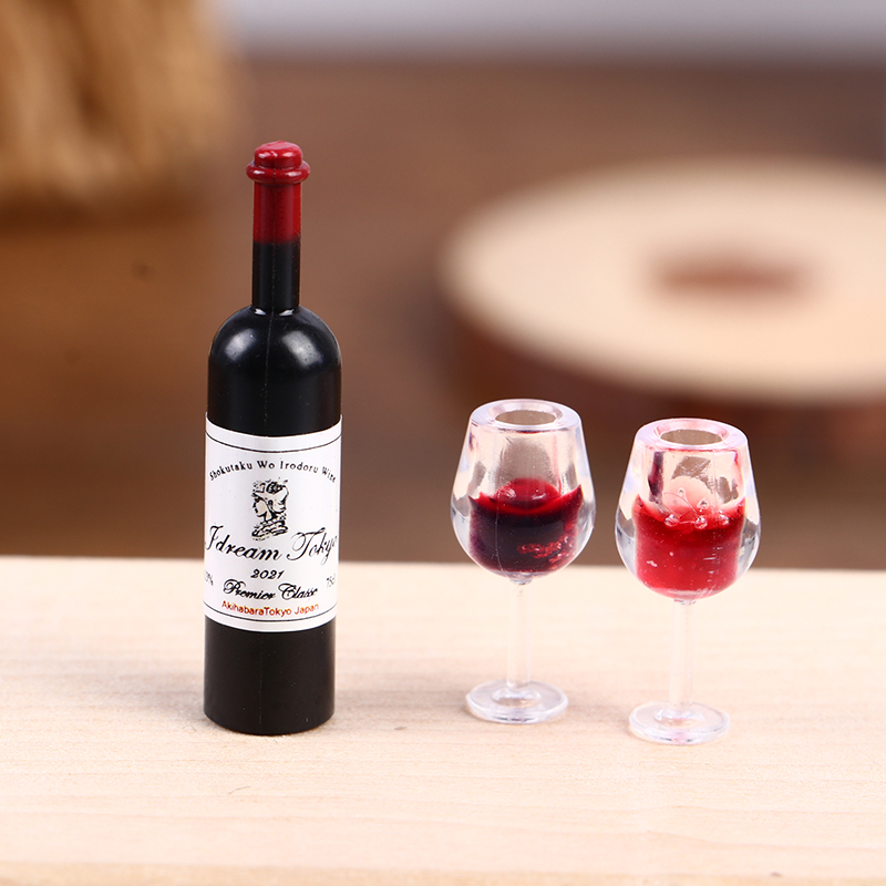 Wine Y Beer - 5 قطع نماذج مصغرة لزجاجات النبيذ