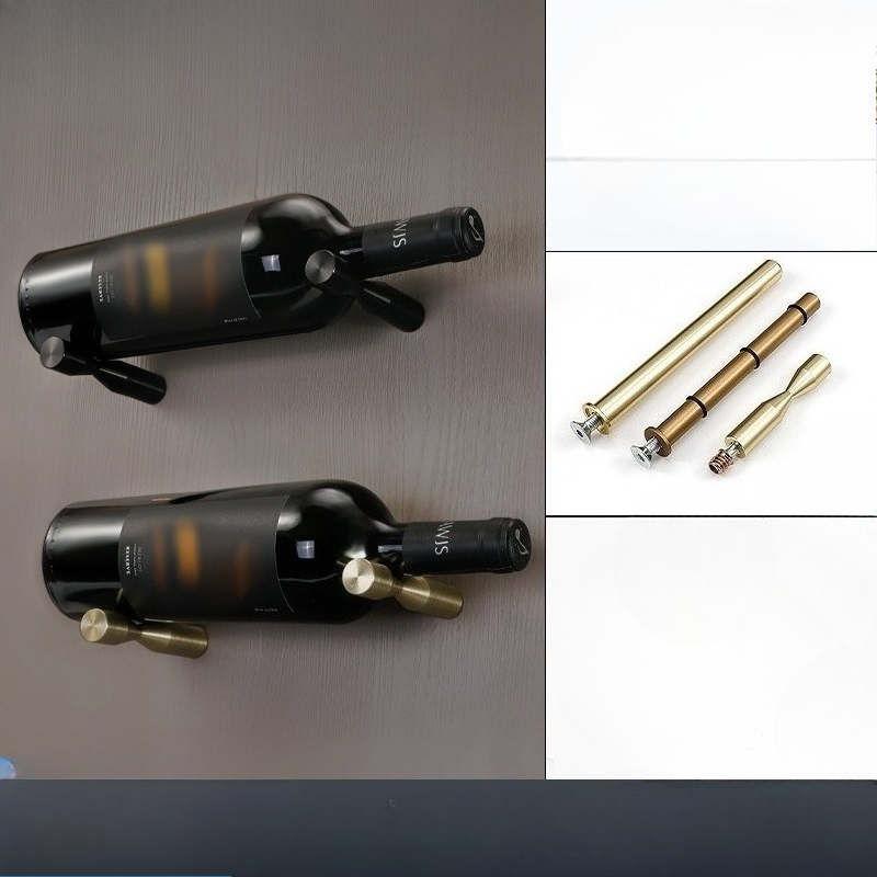 Wine Rack Wall Mount - 2 زوج من حاملات النبيذ المثبتة