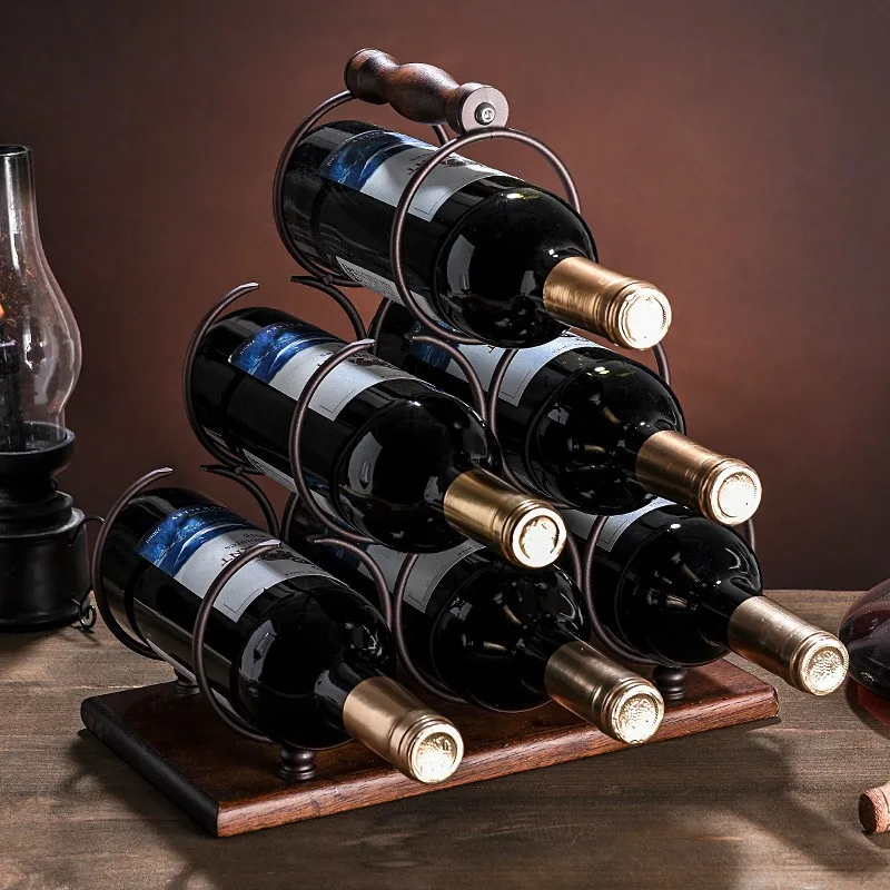 Wine Rack Wall Mount - الإبداعية النبيذ الأحمر الرف ديكور المنزل