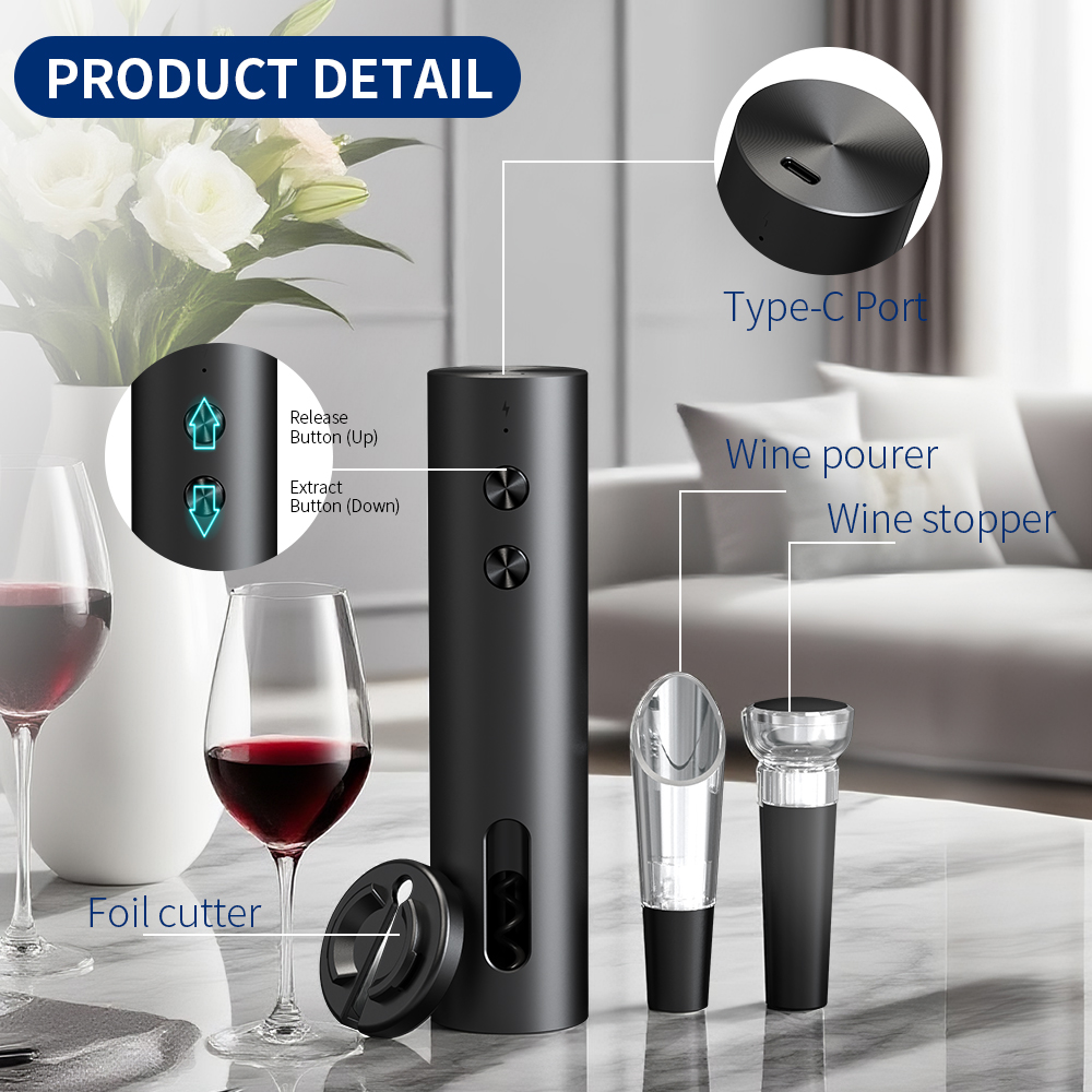 مجموعة فتاحة زجاجات نبيذ كهربا - مراجعة Wine Beer Opener وسعره