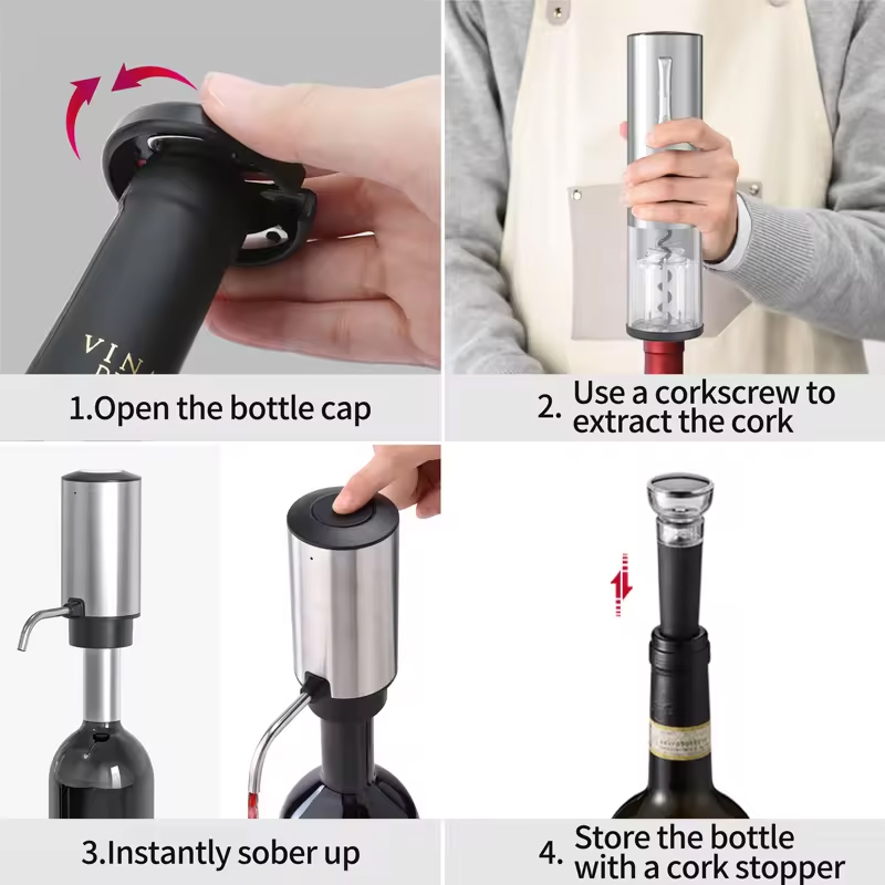 2024 تصميم جديد 4 في 1 ليثيوم  - مراجعة Wine Beer Opener وسعره
