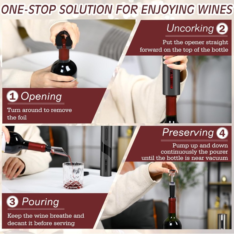 قابلة للشحن متعددة الوظائف الك - مراجعة Wine Beer Opener وسعره