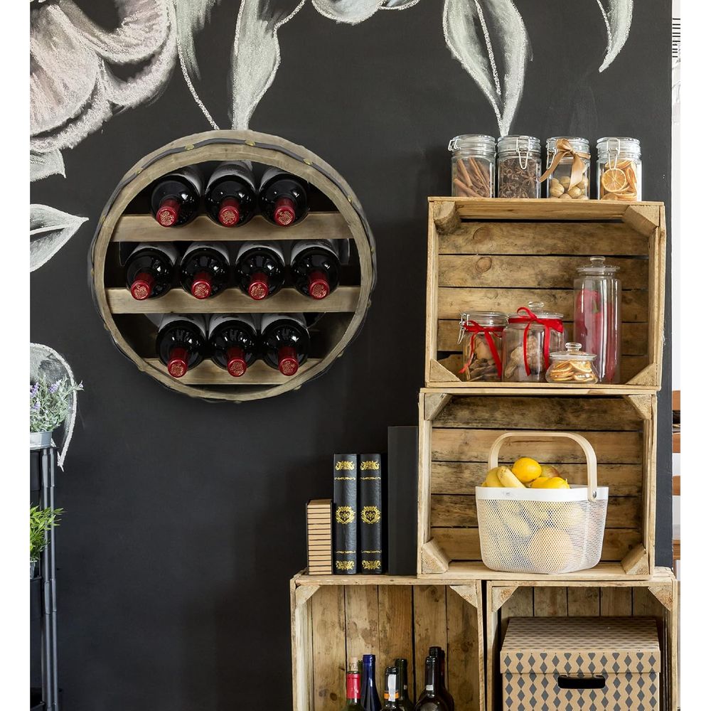 حامل زجاجات نبيذ خشبي طبيعي مث - مراجعة Wine Rack Wall Mount وسعره