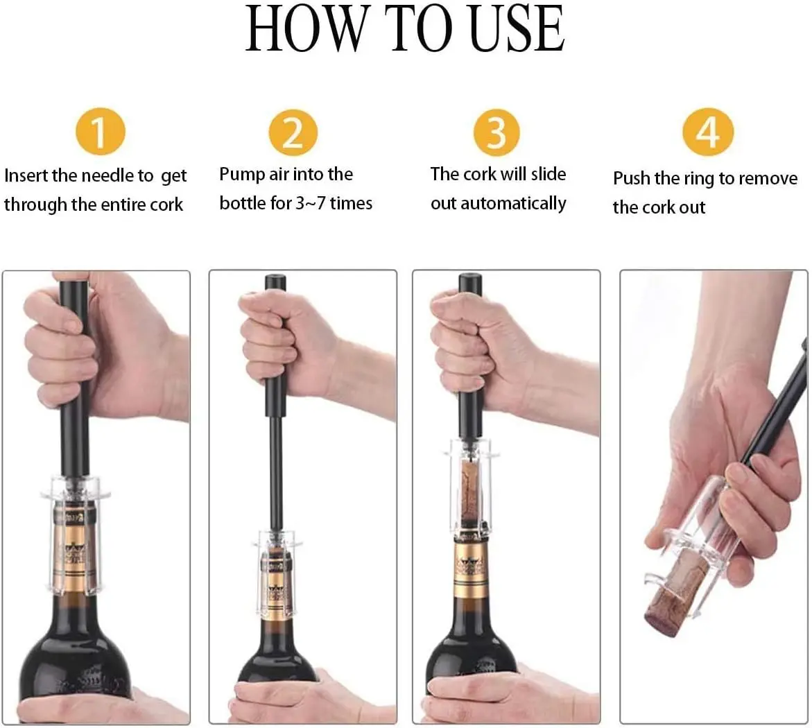 مضخة هواء فتاحة زجاجات النبيذ  - مراجعة Wine Beer Opener وسعره