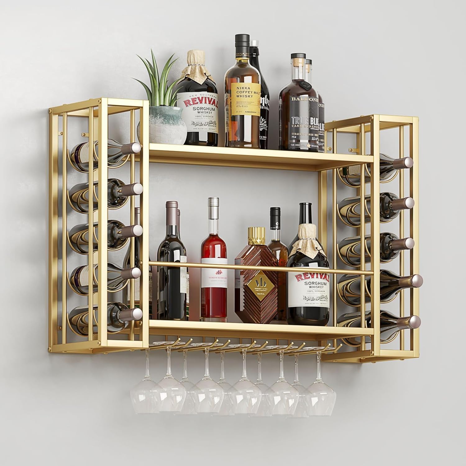 حامل زجاجات النبيذ المثبت على  - مراجعة Wine Rack Wall Mount وسعره